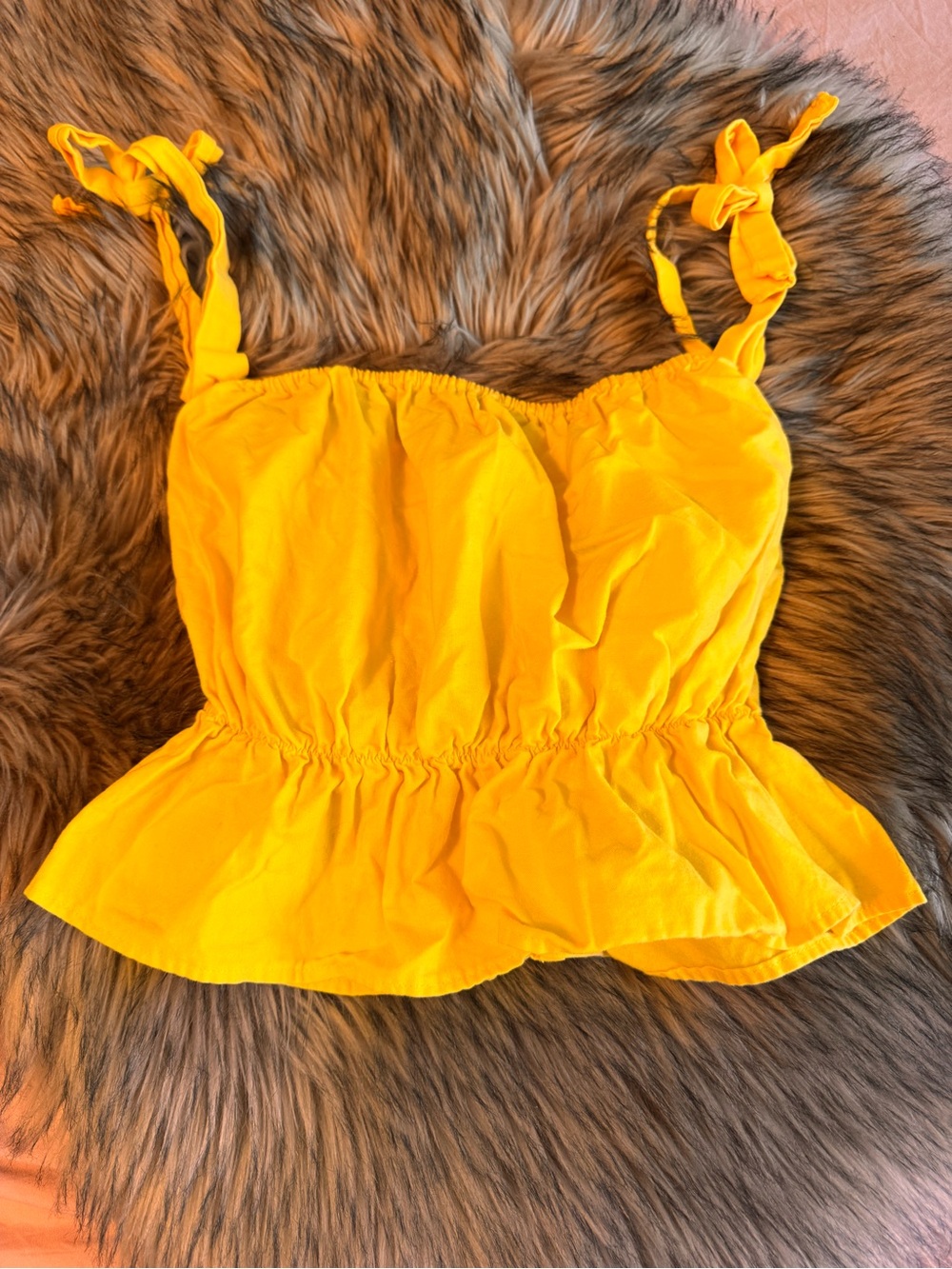 Yellow off shoulder